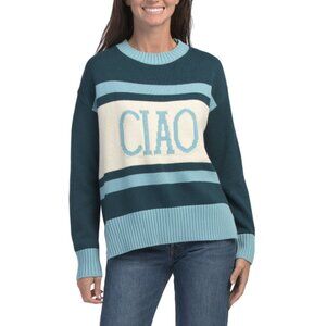 EBBY & I BLUE MULTI Ciao Knit Sweater